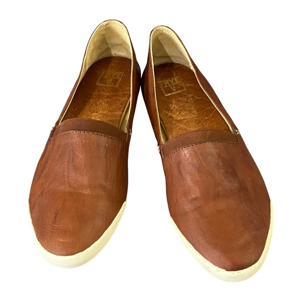 Frye Women's Melanie Slip-On Leather Flats Sz 9.5M Casual Minimalist Low-Profile - Picture 1 of 9